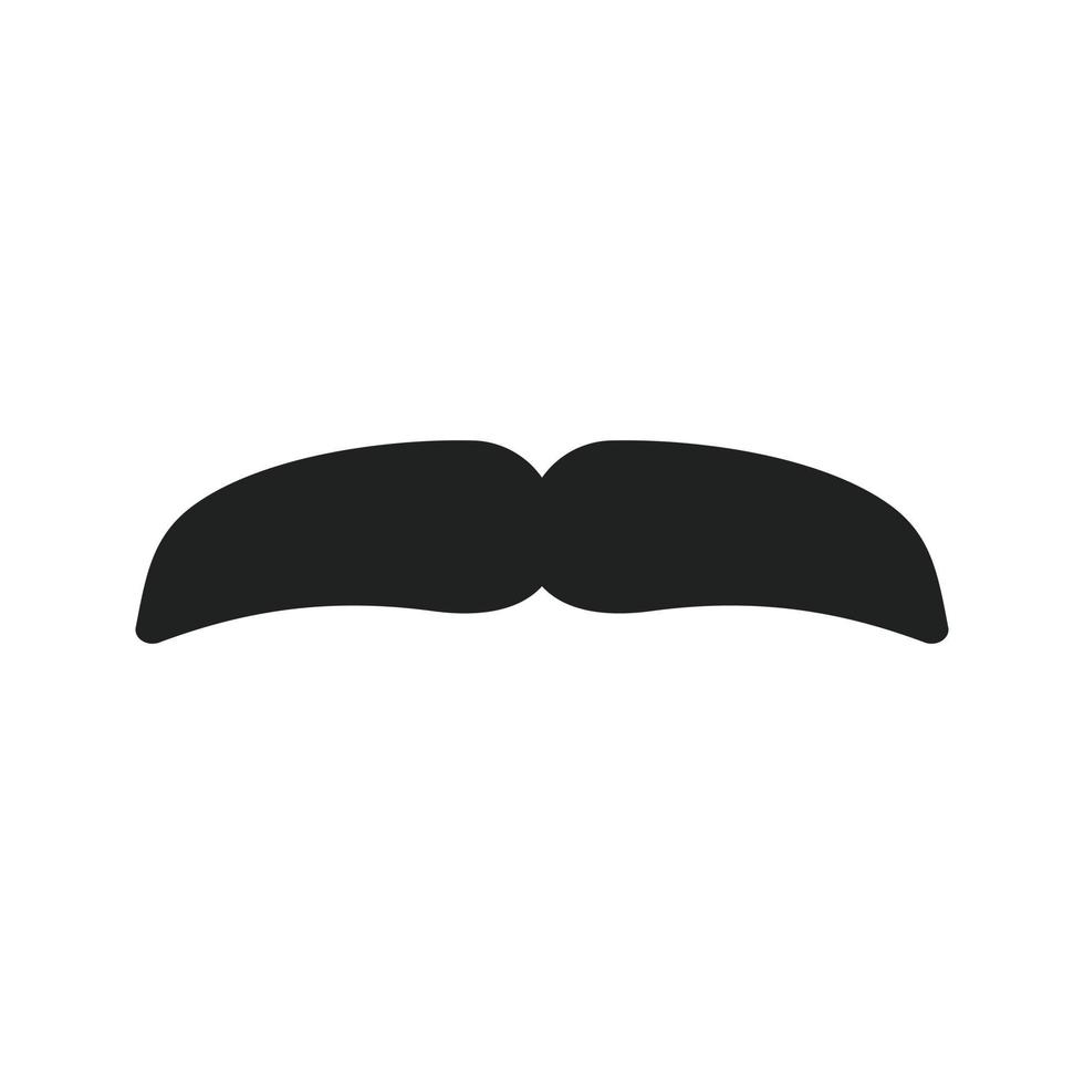 Moustache II Flat Greyscale Icon vector