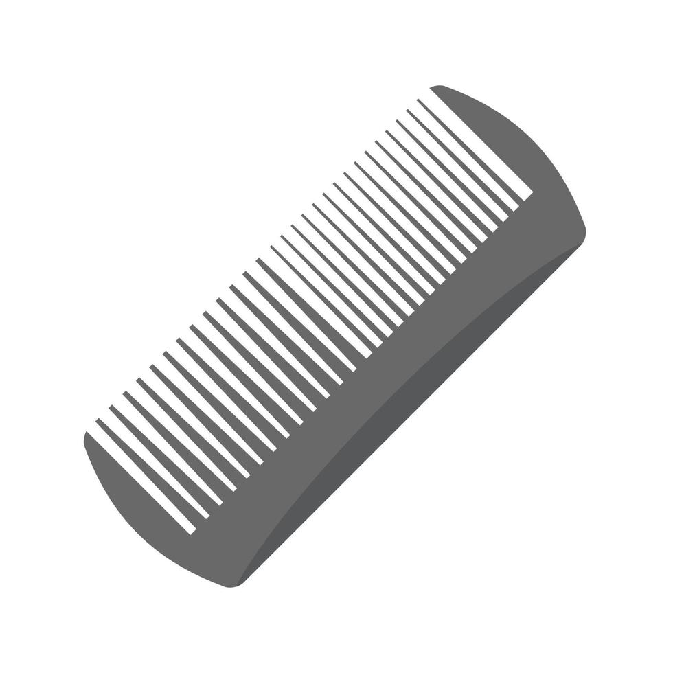 Thin Comb Flat Greyscale Icon vector