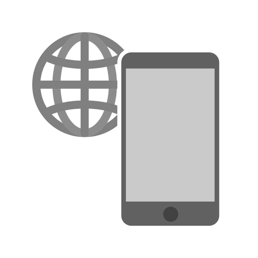 Global Connection Flat Greyscale Icon vector