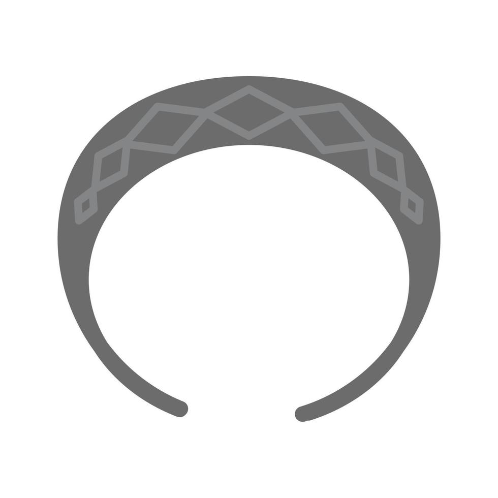 Hair Band Flat Greyscale Icon vector