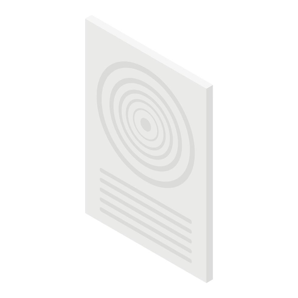 Ventilator remote control icon, isometric style vector