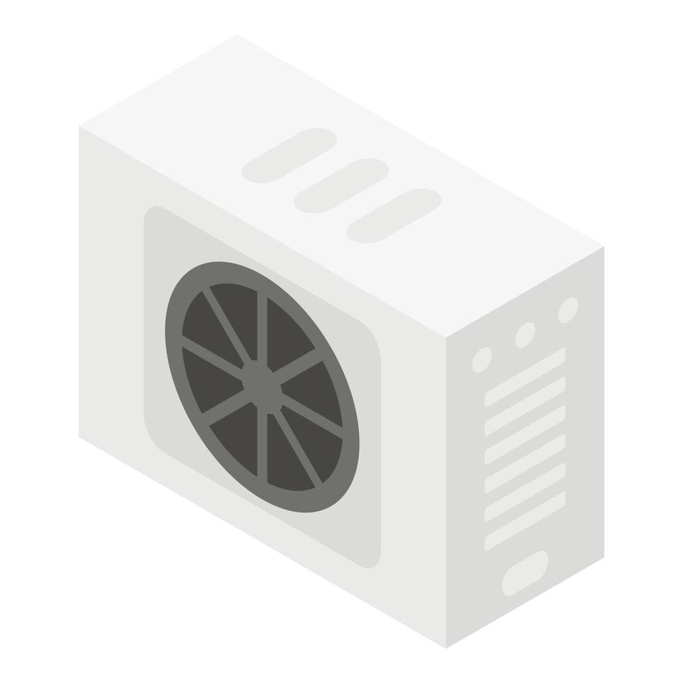 Outdoor ventilation conditioner icon, isometric style vector