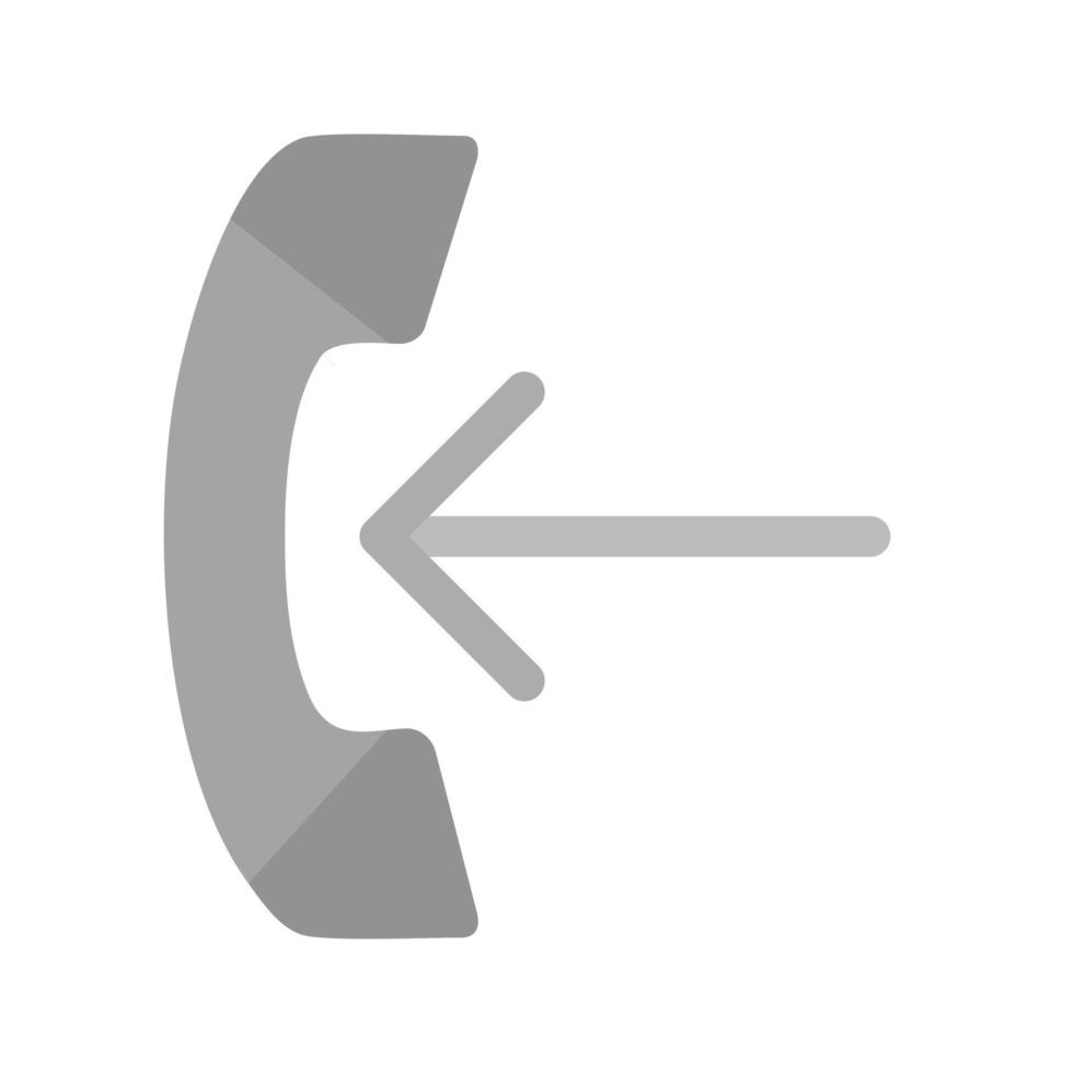 Incoming Call Flat Greyscale Icon vector