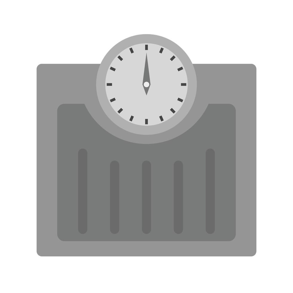 Weighing Machine Flat Greyscale Icon vector