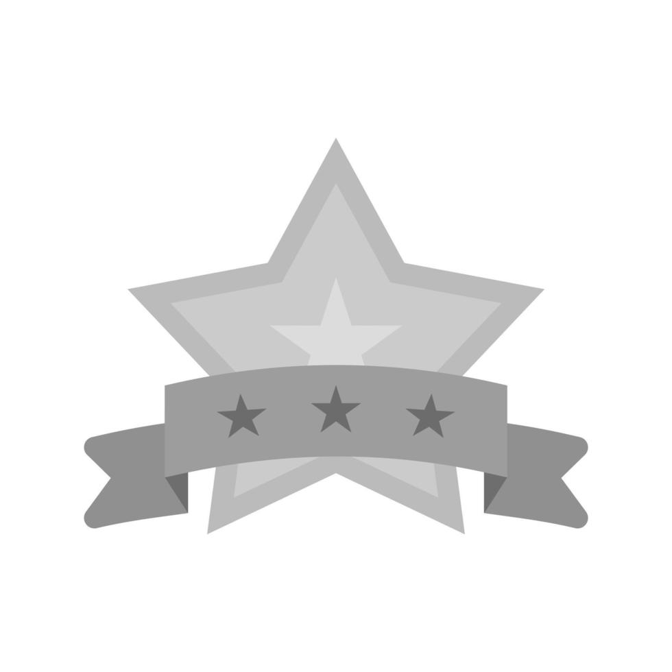 Winner Badge Flat Greyscale Icon vector