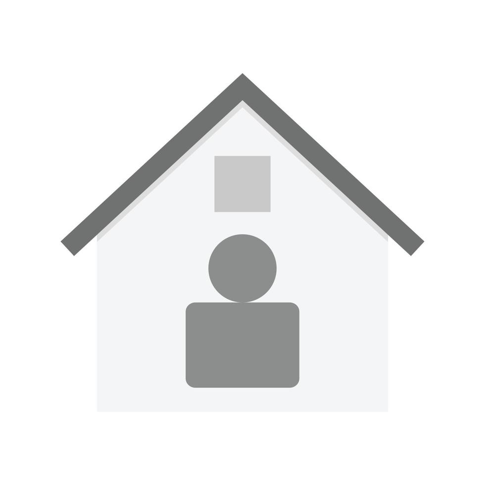 Resident Flat Greyscale Icon vector