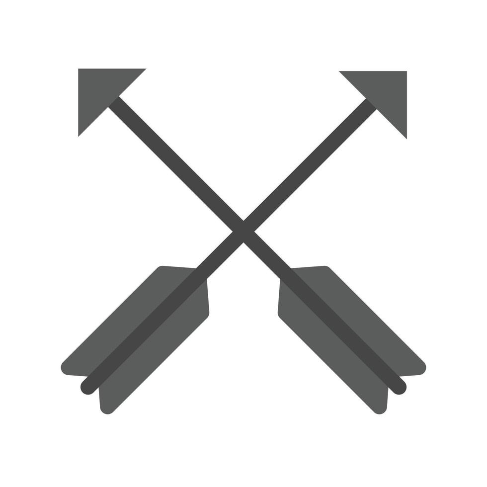 Two Arrows Flat Greyscale Icon vector