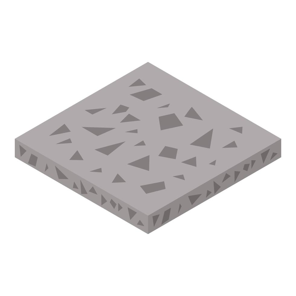 Rock soil icon, isometric style vector