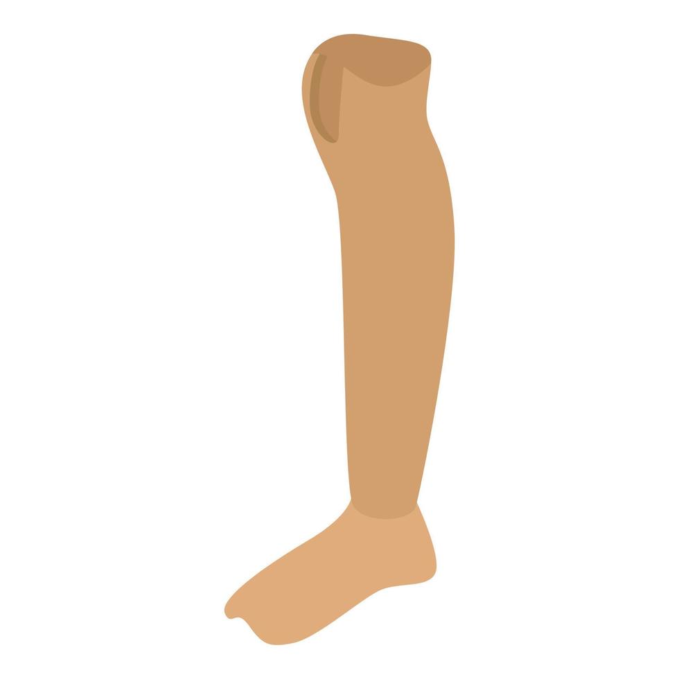 Artificial plastic leg icon, isometric style vector