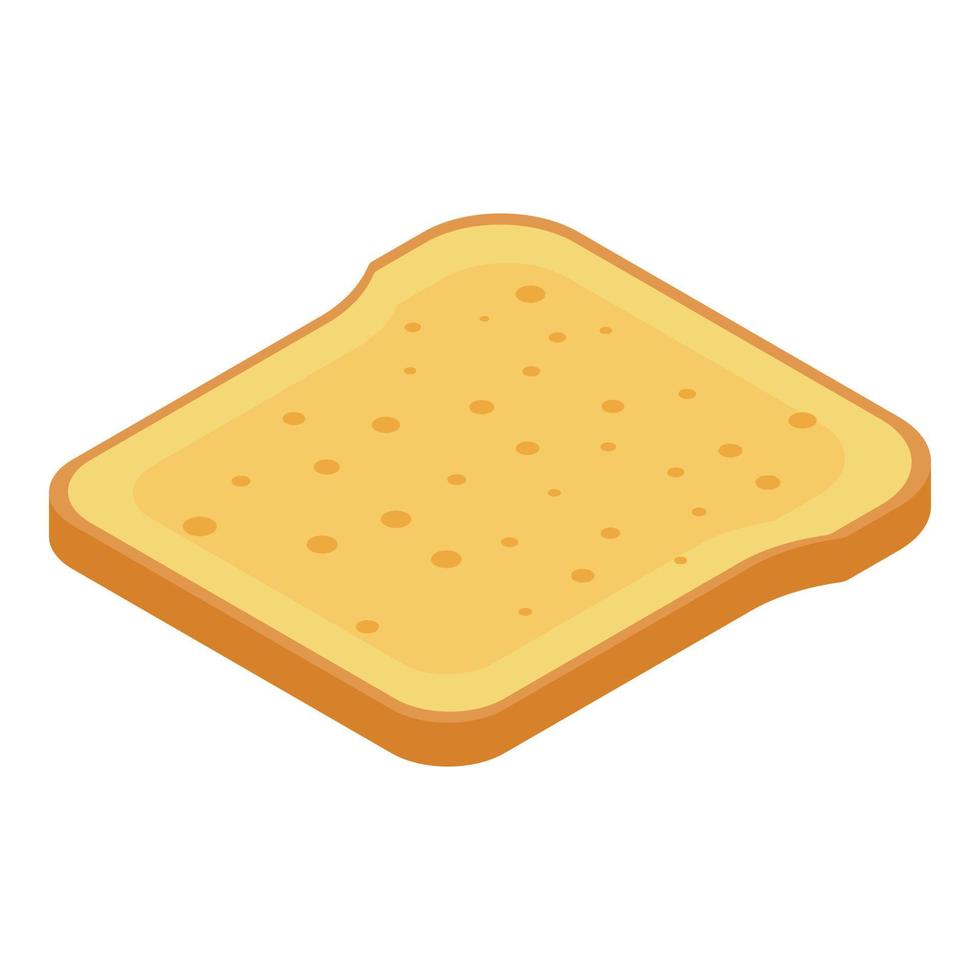 Hot toast icon, isometric style vector