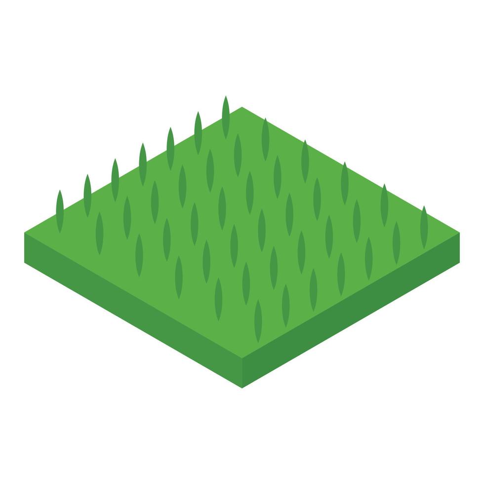 Green plant soil icon, isometric style vector