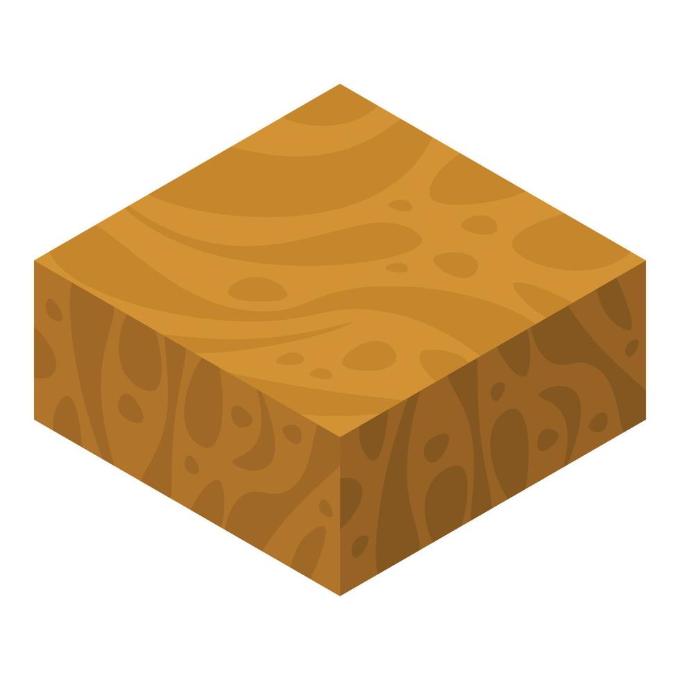 Indian soil icon, isometric style vector