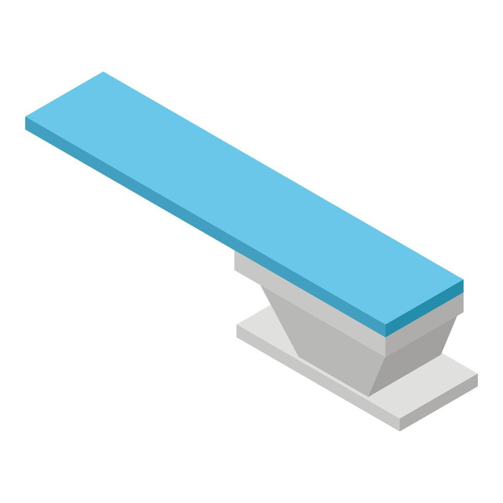 Diving board icon, isometric style vector