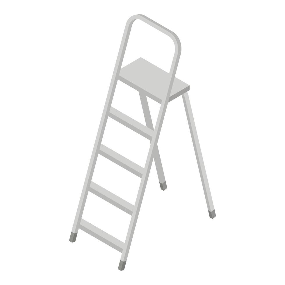 Home ladder icon, isometric style vector