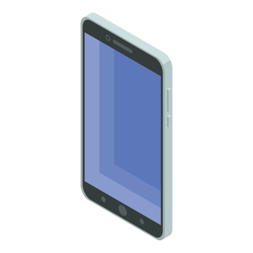 Touchscreen smartphone icon, isometric style vector