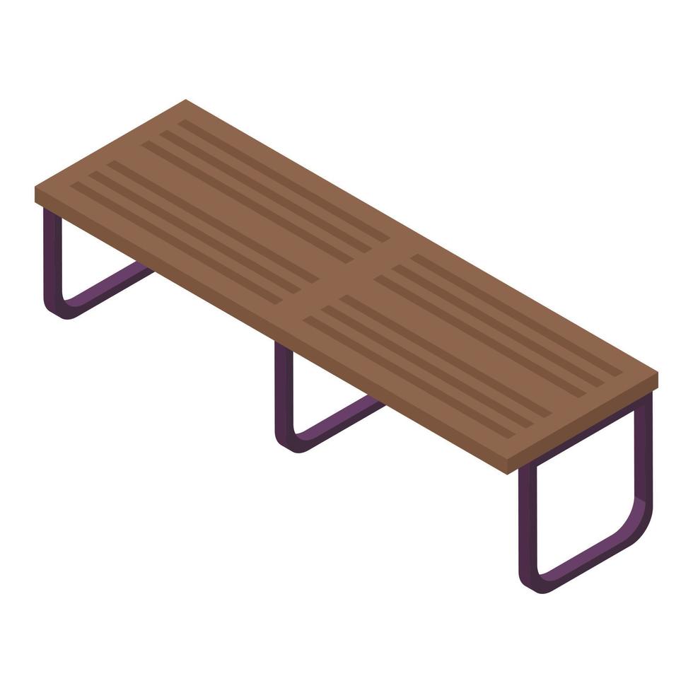 Skate park bench icon, isometric style vector