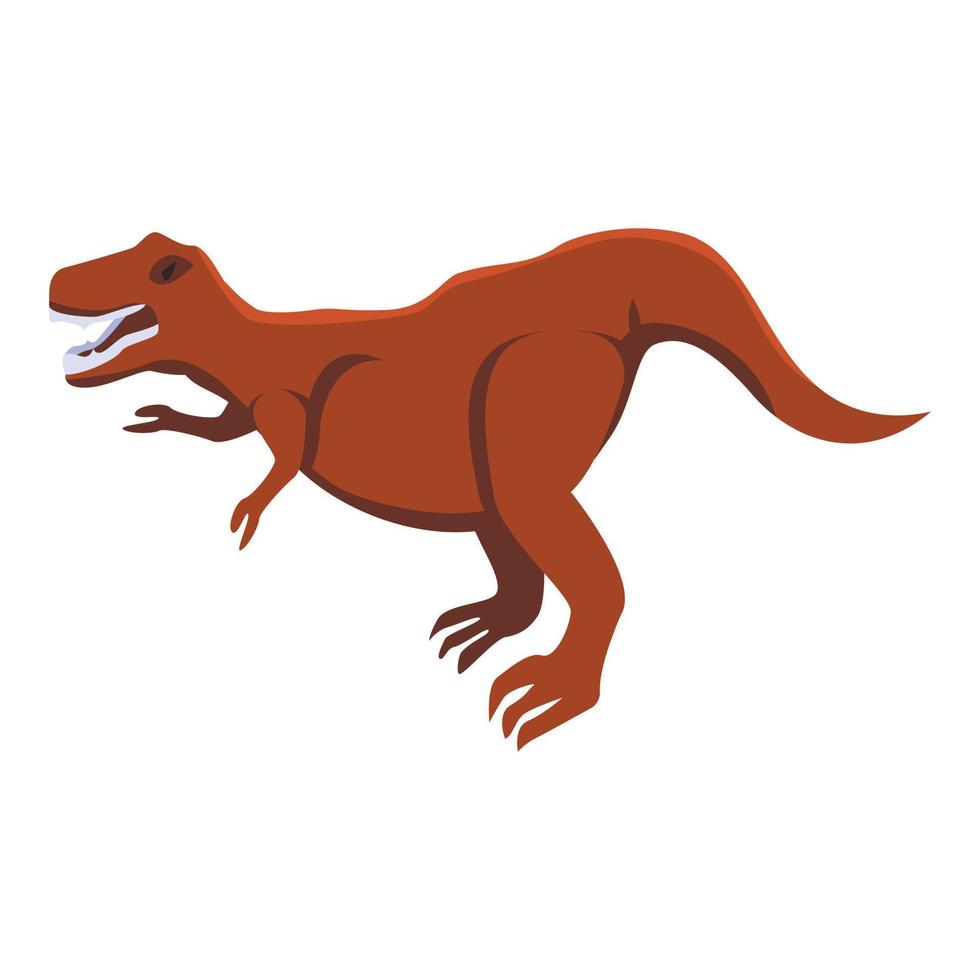 Hungry dino icon, isometric style vector