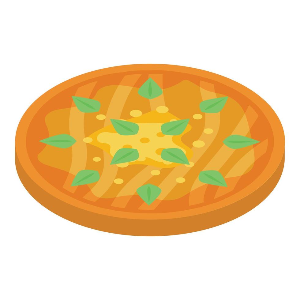 icono de pizza de dieta, estilo isométrico vector