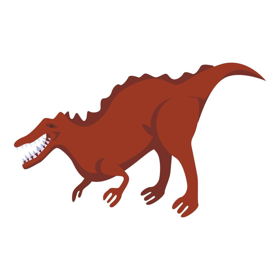 Dino icon, isometric style vector