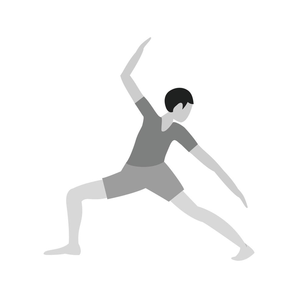 Aerobics II Flat Greyscale Icon vector