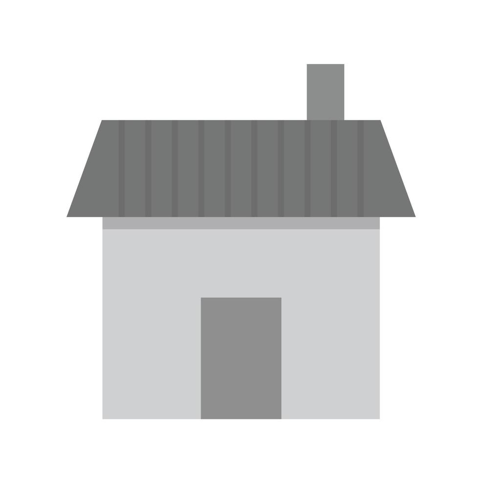 House I Flat Greyscale Icon vector