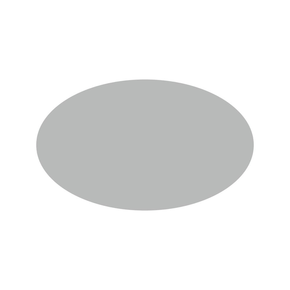 Oval Flat Greyscale Icon vector