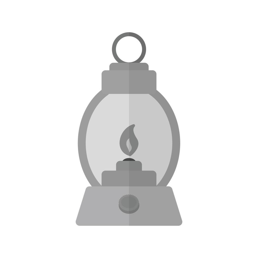 Gas Lamp Flat Greyscale Icon vector