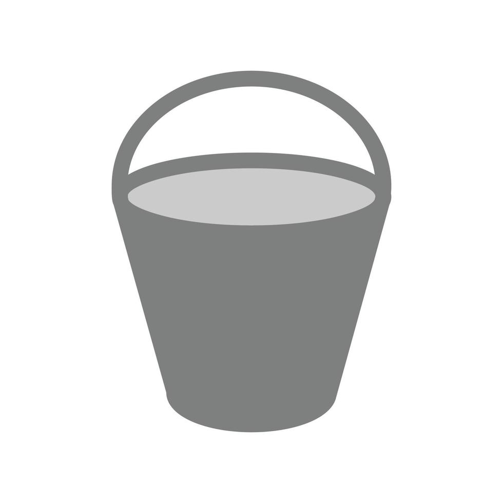 Sand bucket Flat Greyscale Icon vector