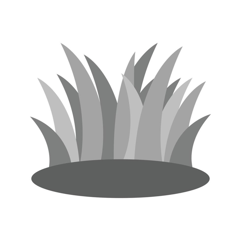Grass Flat Greyscale Icon vector