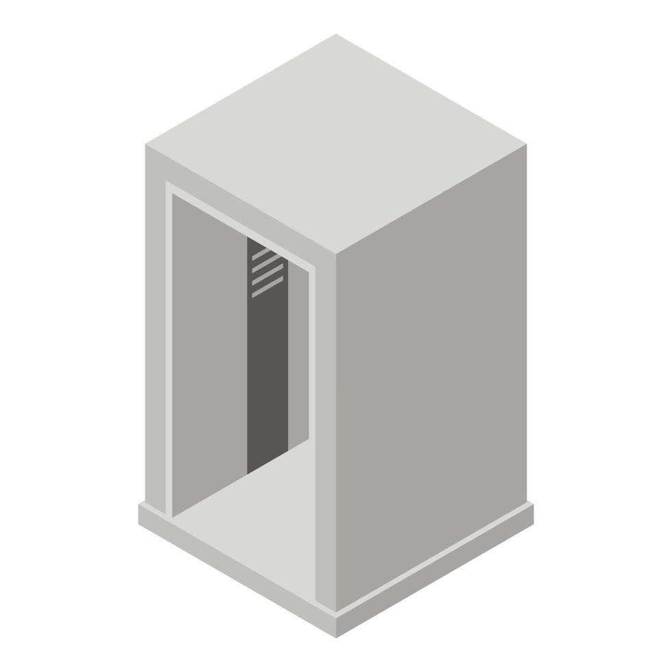 Airport elevator icon, isometric style vector