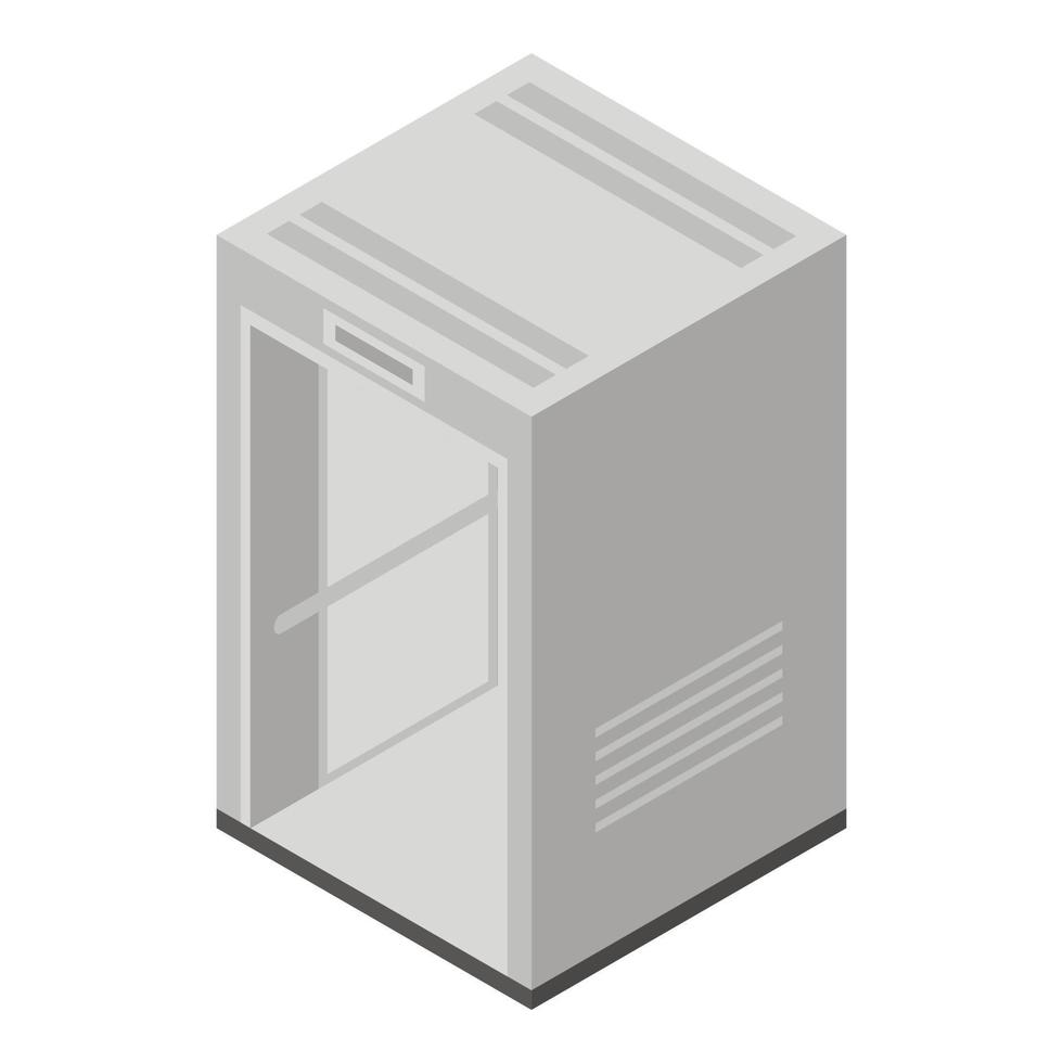 Hallway elevator icon, isometric style vector