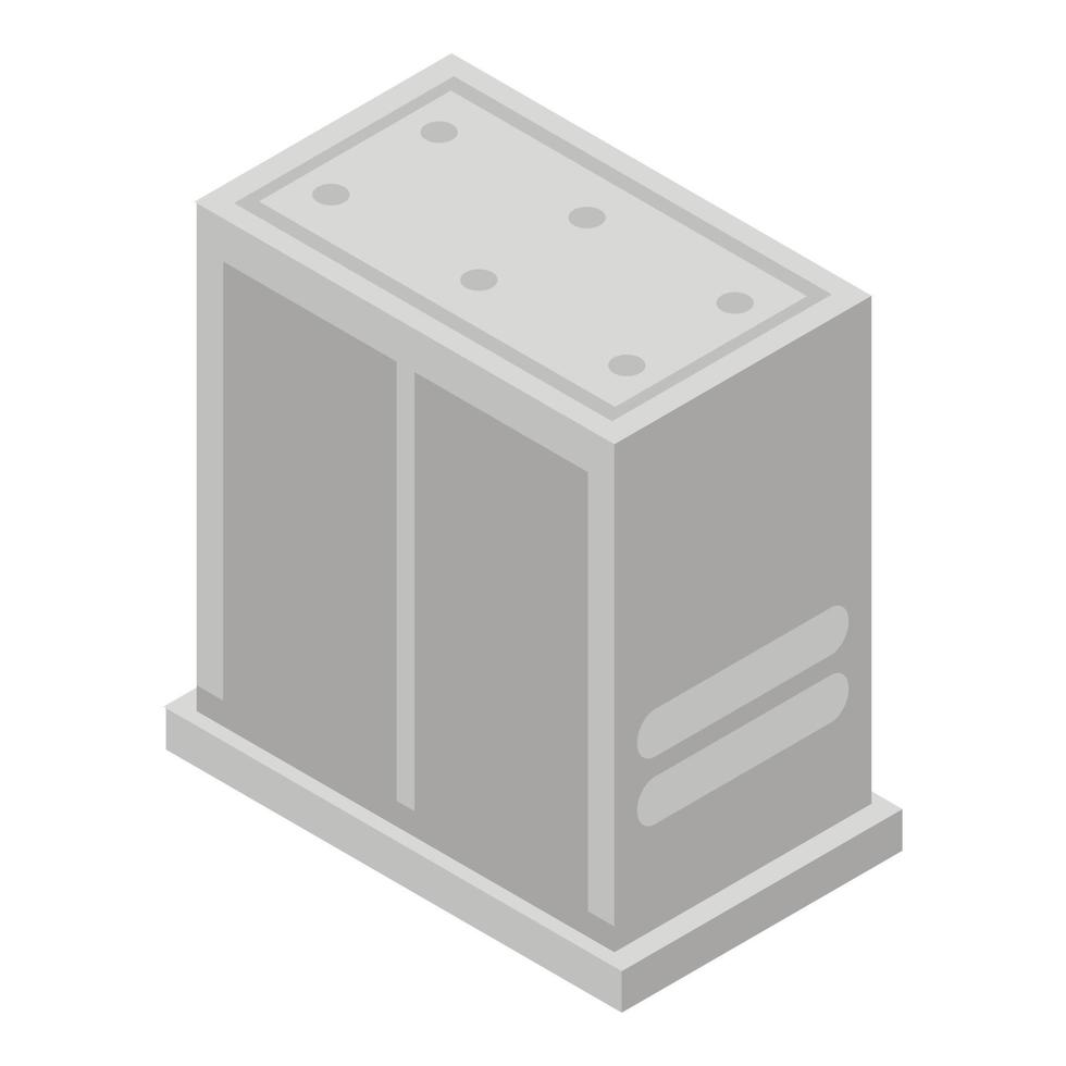 Stainless elevator icon, isometric style vector