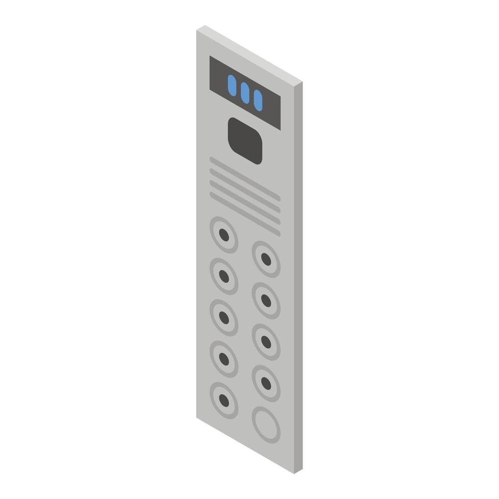 City elevator panel icon, isometric style vector