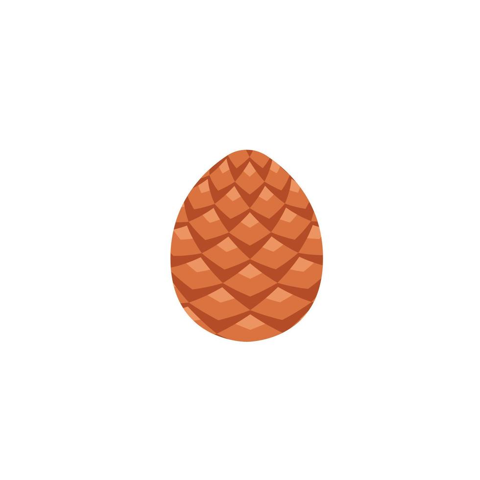 Small pine cone icon, isometric style vector