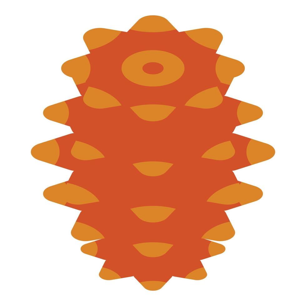 Winter pine cone icon, isometric style vector