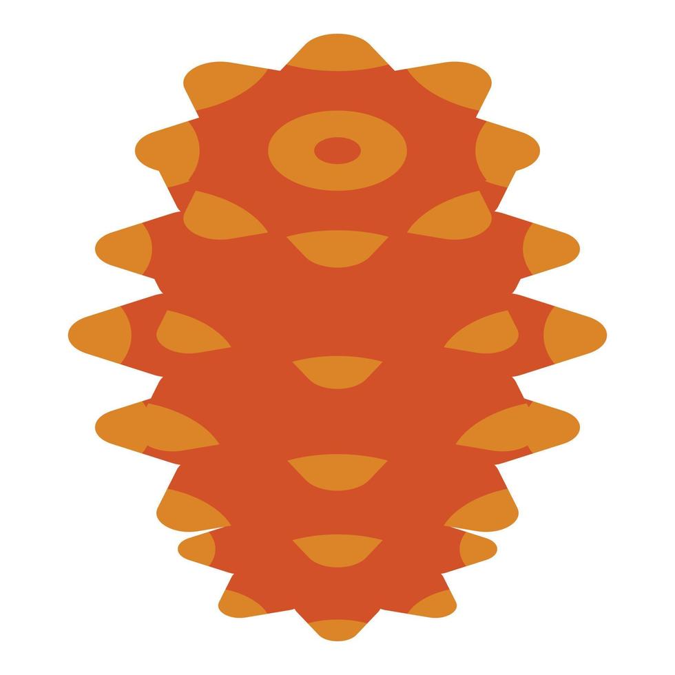 Winter pine cone icon, isometric style vector