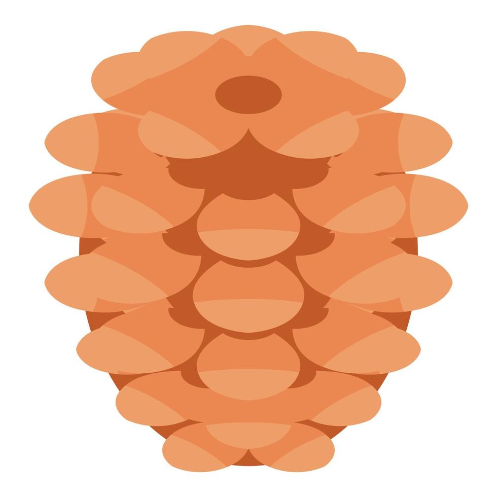 icono de piña de conífera, estilo isométrico vector