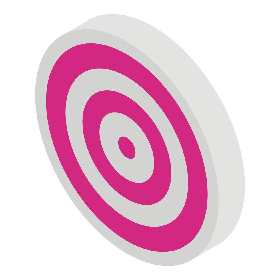 Arch target icon, isometric style vector