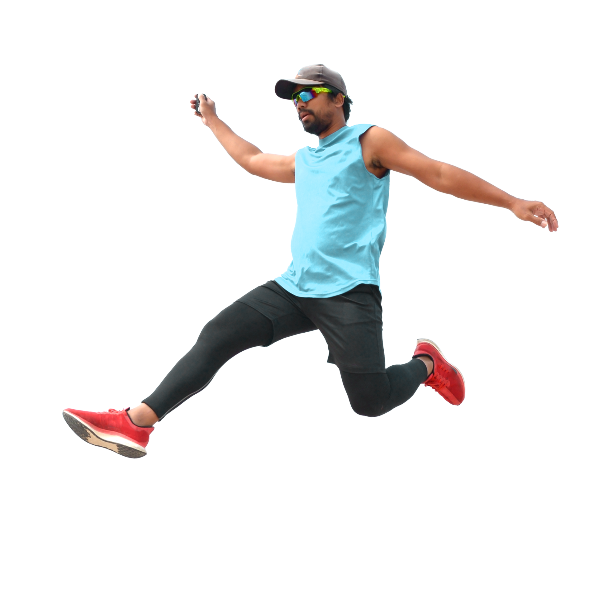 Athletic man jumping 15674976 PNG