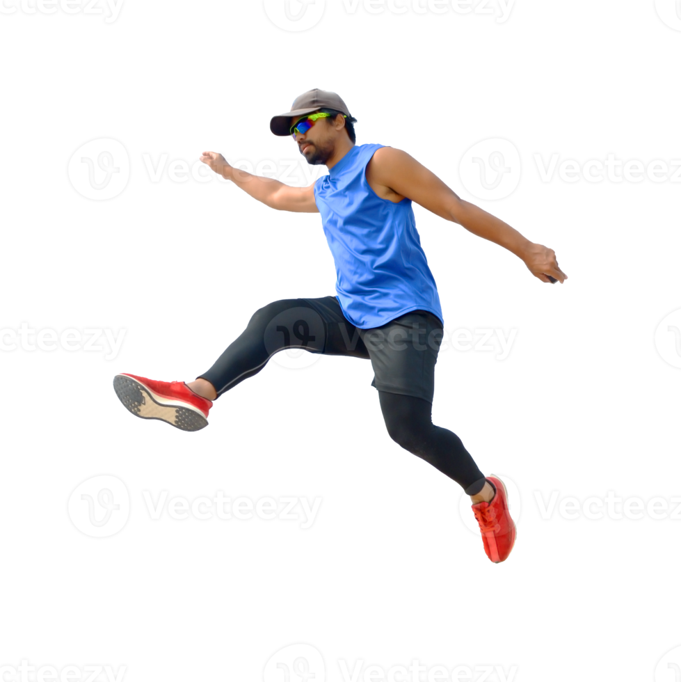 Athletic man jumping png