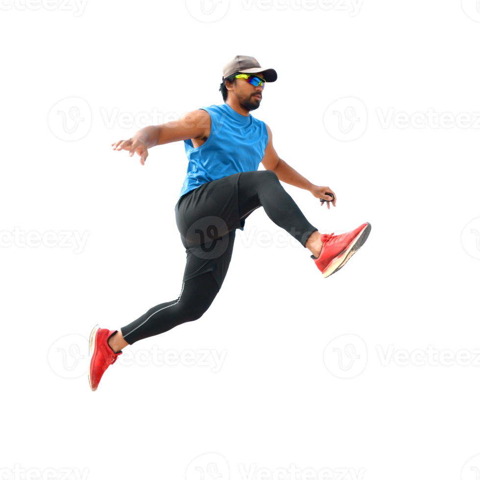 Athletic man jumping png