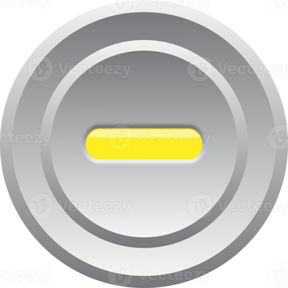 Led on off switch control circle button electricity decorative for website background png