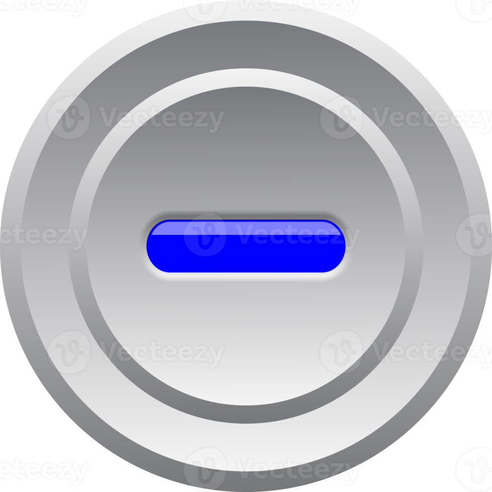Led on off switch control circle button electricity decorative for website background png