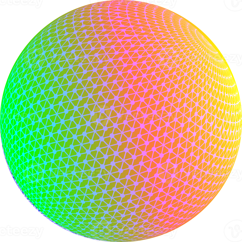 ball circle tech fantasía color 3d para fondos web decorativos png