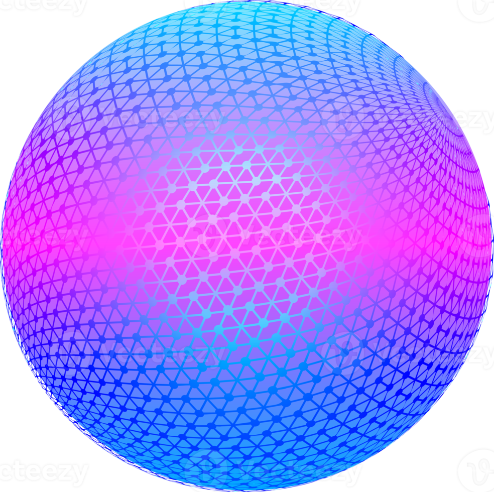 ball circle tech fantasy couleur 3d pour les arrière-plans web décoratifs png