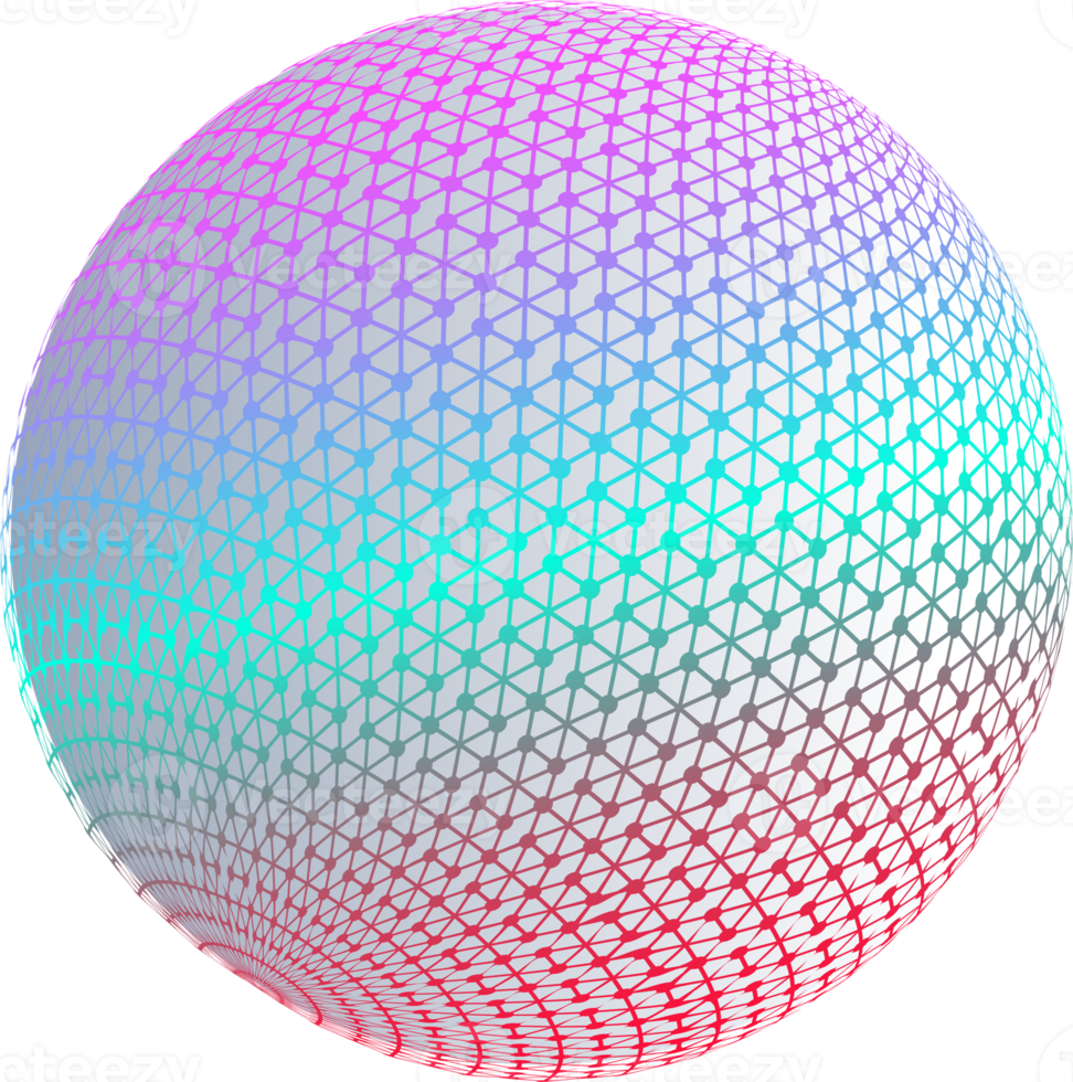 ball circle tech fantasy couleur 3d pour les arrière-plans web décoratifs png