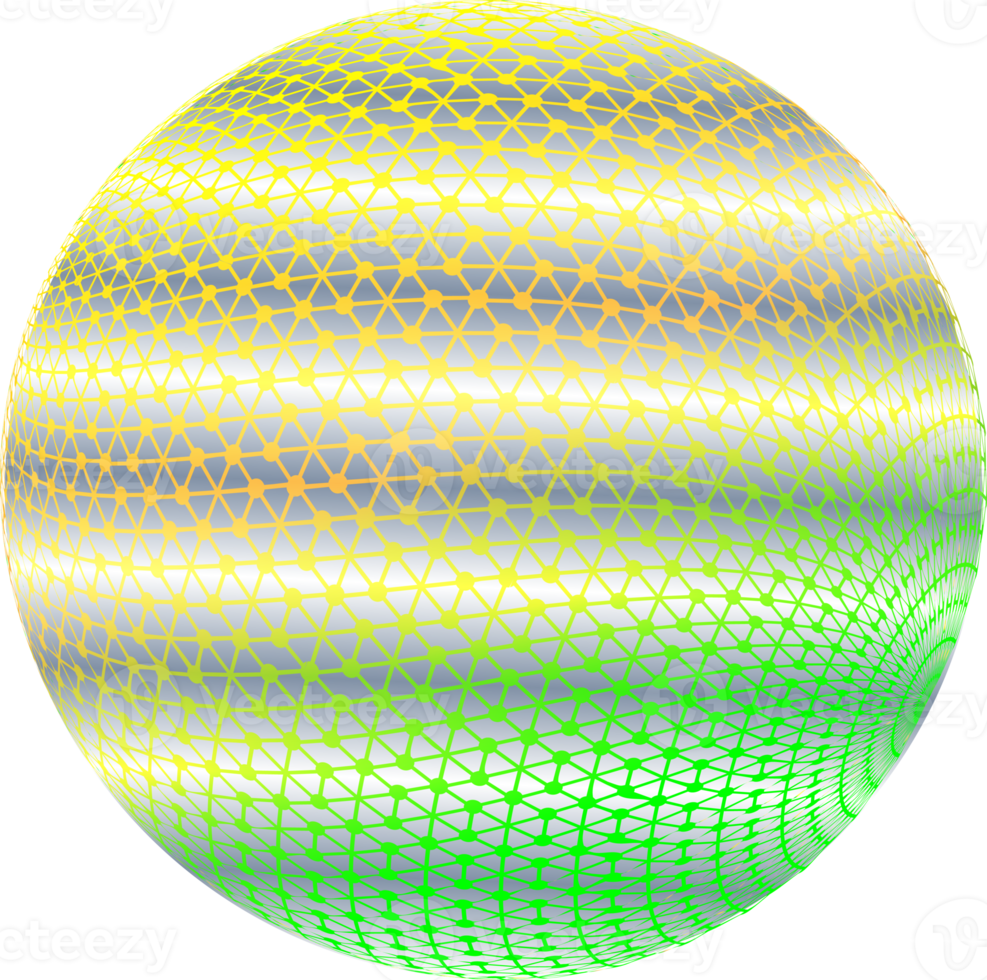 ball circle tech fantasy couleur 3d pour les arrière-plans web décoratifs png