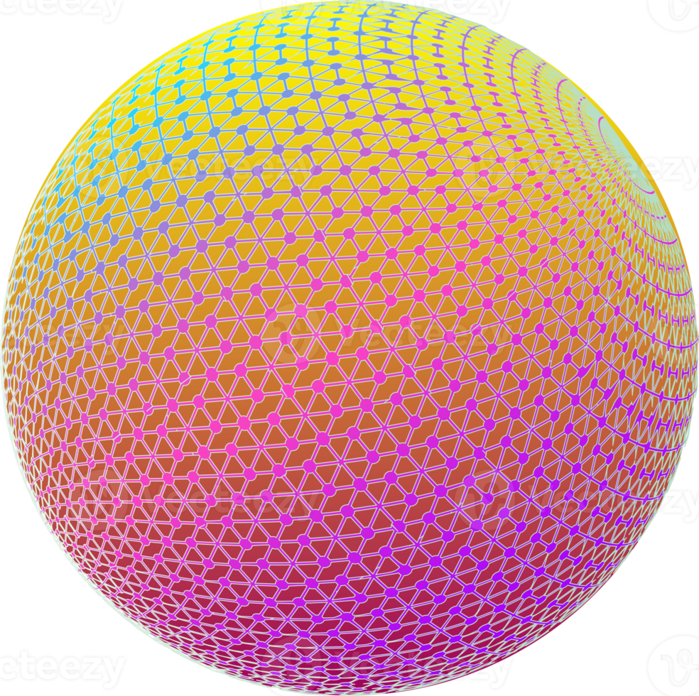 cor 3d de fantasia de tecnologia de círculo de bola para fundos decorativos da web png