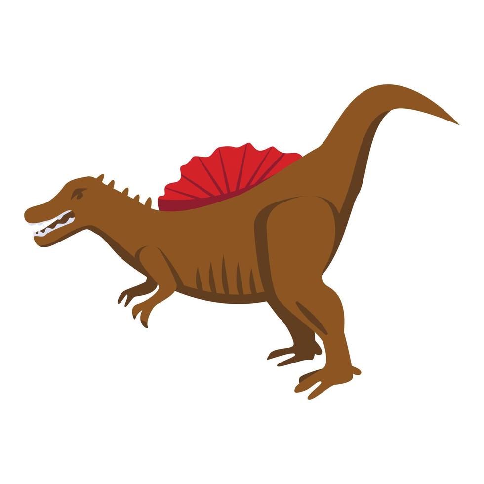 icono de pterosaurio, estilo isométrico vector