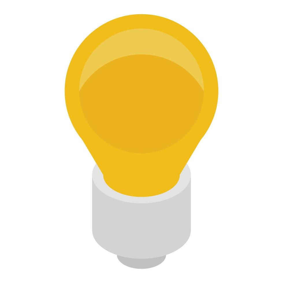 Bulb idea icon, isometric style vector